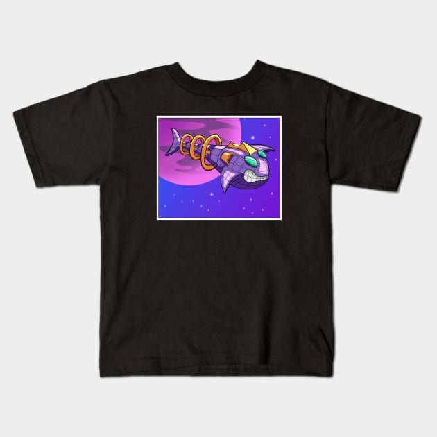 Spaceship Kids T-Shirt by AdJohnson